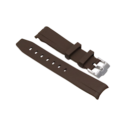 Curved Rubber Strap Brun