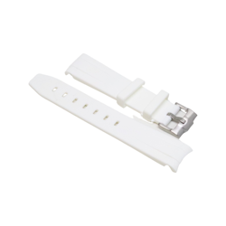 Curved Rubber Strap Hvit