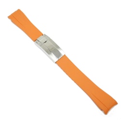 Gummirem Curved 20MM Orange/stål foldespenne