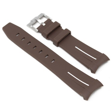 Gummirem Curved 22mm Brun/hvit