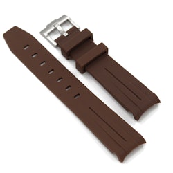 Gummirem Curved 21mm Brun