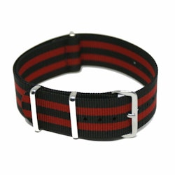 NATO Strap 18MM Sort/rød