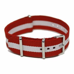 NATO Strap Rød/hvit