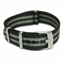 Seat Belt Nato Strap Sort/grå