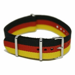 NATO Strap 20MM Sort/rød/gul