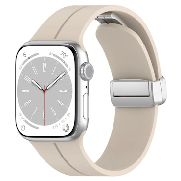 Gummirem for Apple Watch Stål 38/40/41mm Beige