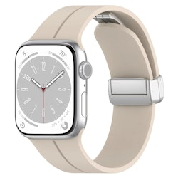 Gummirem for Apple Watch Stål 42/44/49mm Beige