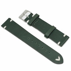 Vegan Leather 22mm Mørk grønn