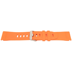 22MM QuickFit Silikonreim med sølvspenne for Garmin Fenix 5 / Forerunner i Oransje