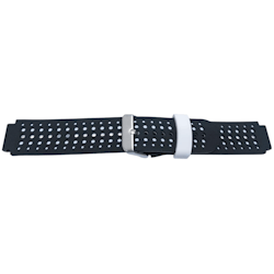 16MM Silikonreim for Garmin Forerunner 220/235 i Svart med hvite detaljer