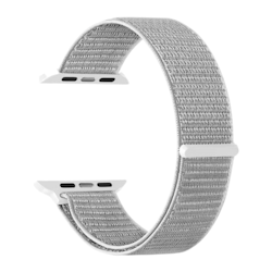 Lys grå nylonrem til Apple Watch