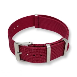 Ribbed Nato Strap Mørk Rød