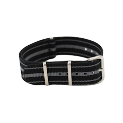 NATO Strap skifer - Svart /grå