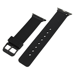 Apple Watch Gummireim – Svart med svart spenne