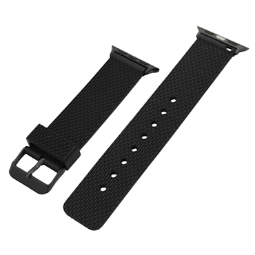 Apple Watch Gummireim – Svart med svart spenne