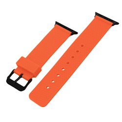 Apple Watch Gummireim – Oransje med svart spenne