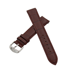 Verona Croco – Curved Brun skinnreim med alligatorpreg