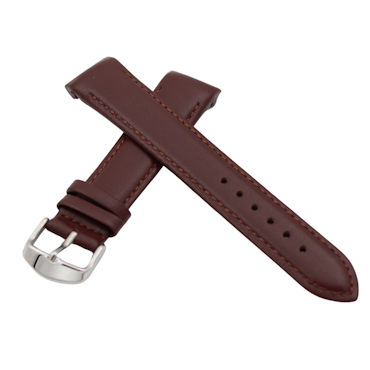 Brunello Curved – Brun skinnreim med matchende sømmer
