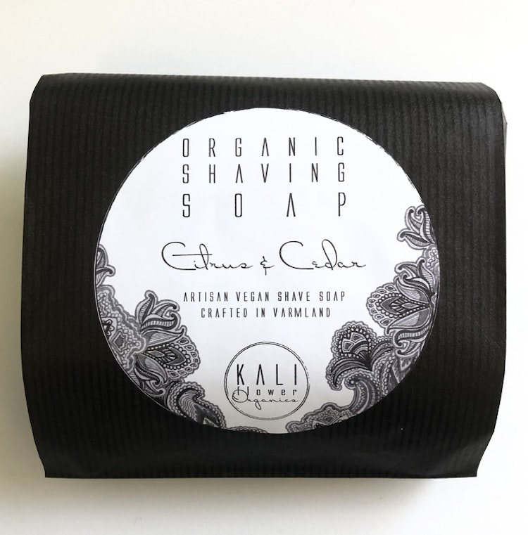 Kaliflower: Organic Shaving Soap  - Lemon and Cedar Refill 100g