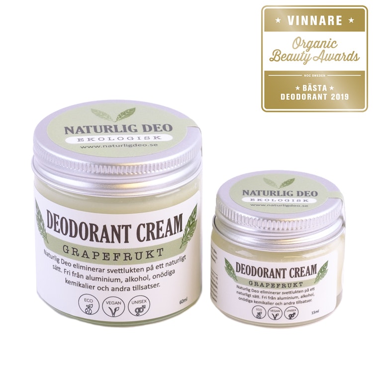 NaturligDeo Cream Grapefruit - Organic Deodorant