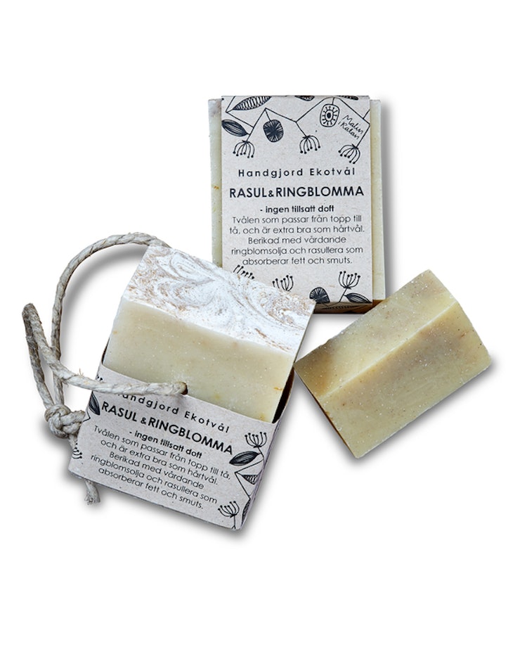 Handmade Eco Soap Rhassoul & Calendula - unscented