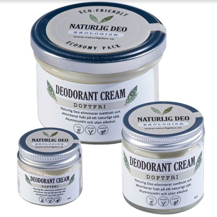 NaturligDeo Cream Doftfri - Ekologisk deodorant