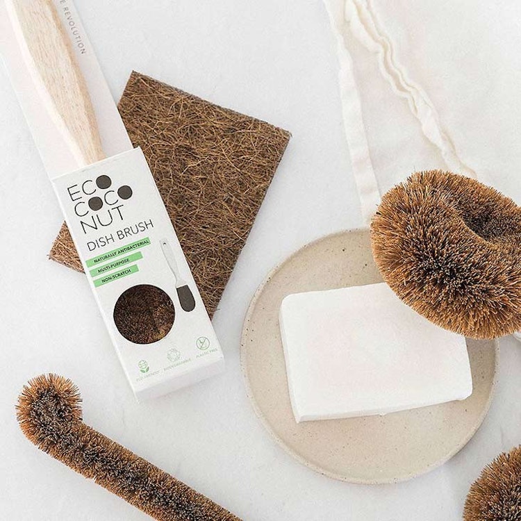Scrubbing pad, coconut fiber, 2-pack
