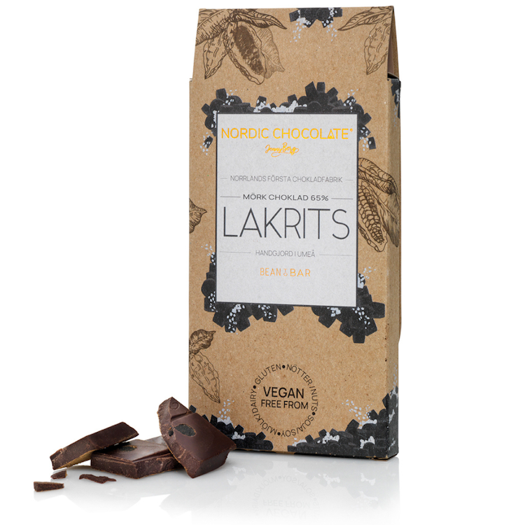 Choklad 65% med Lakrits