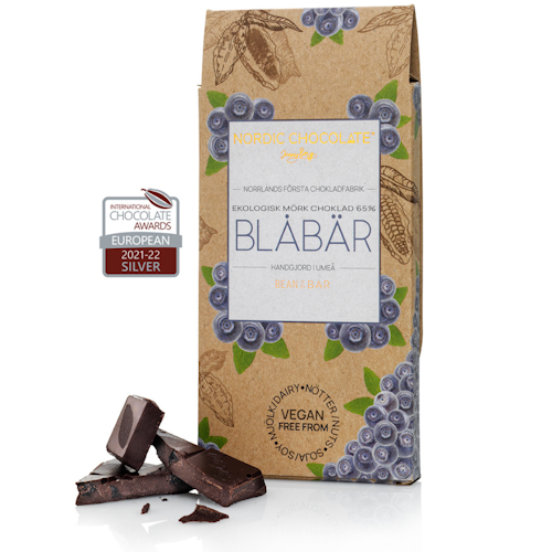 Nordic Chocolate - 65% med Blåbär