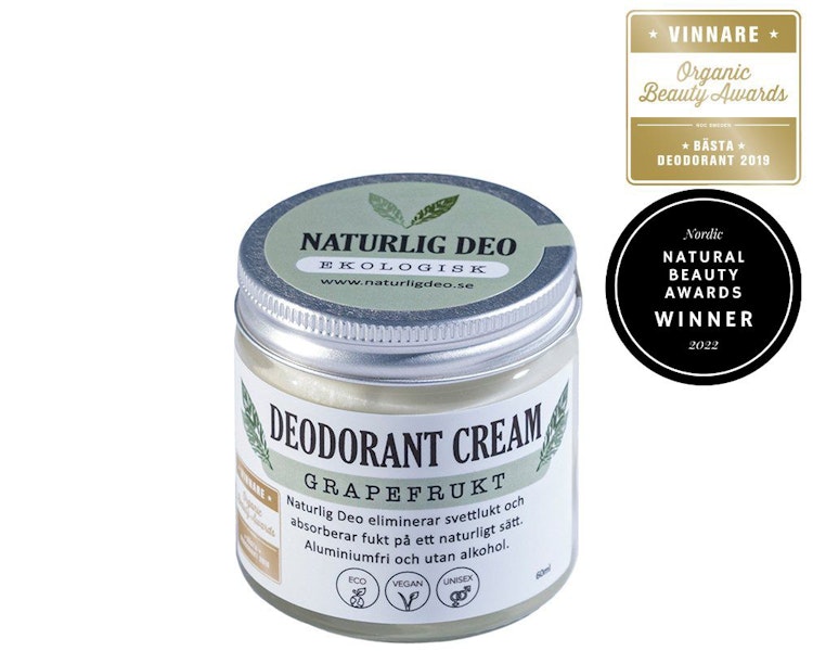 NaturligDeo Cream Grapefruit - Organic Deodorant