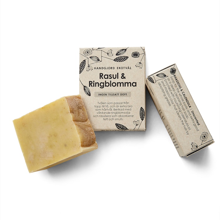 Handmade Eco Soap Rhassoul & Calendula - unscented