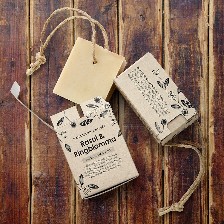 Handmade Eco Soap Rhassoul & Calendula - unscented