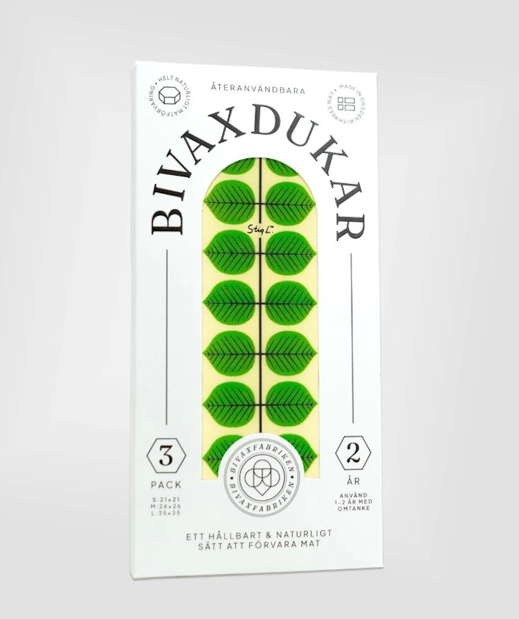 Bivaxfabriken: Bivaxdukar 3-pack - Löv