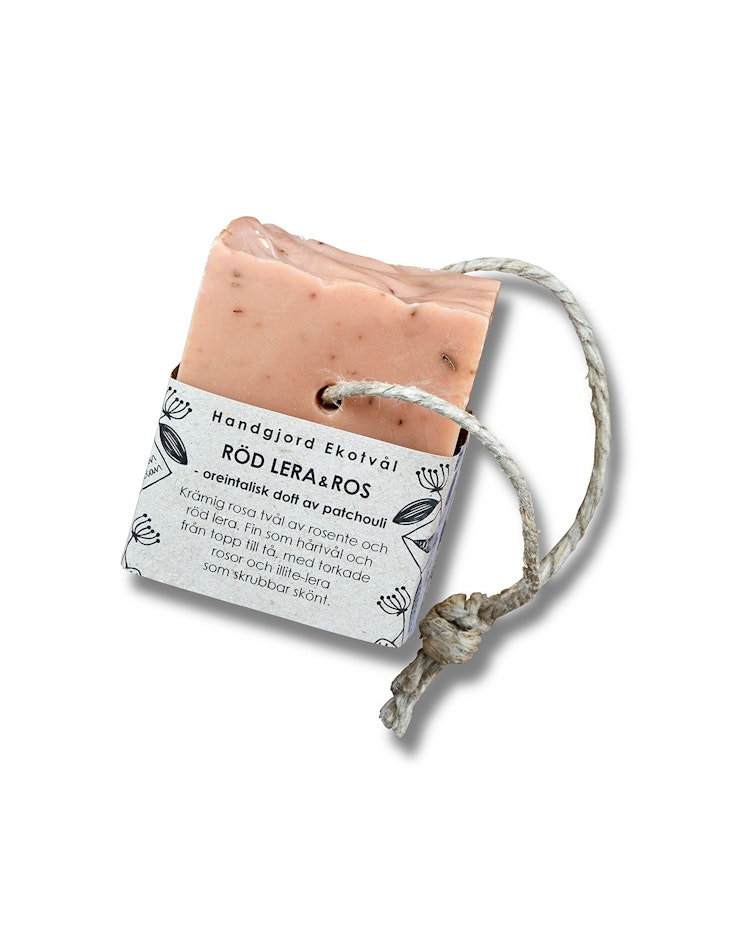 Handmade Eco Soap Red Clay & Rose - oriental scent of patchouli