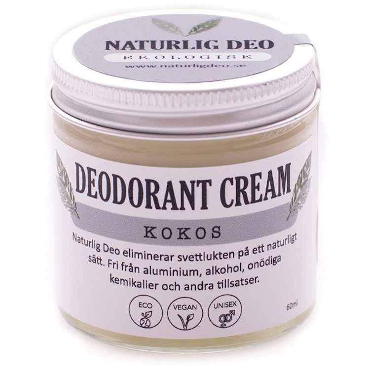 NaturligDeo Cream Kokos - Ekologisk Deodorant