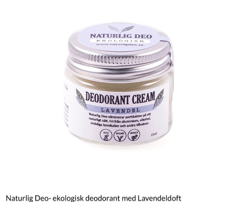 NaturligDeo Cream Lavender - organic deodorant
