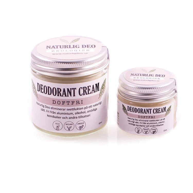 NaturligDeo Cream Doftfri - Ekologisk deodorant