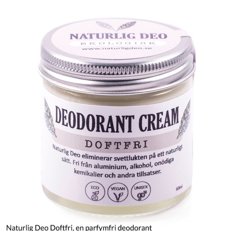 NaturligDeo Cream No Added Fragrance - Organic deodorant