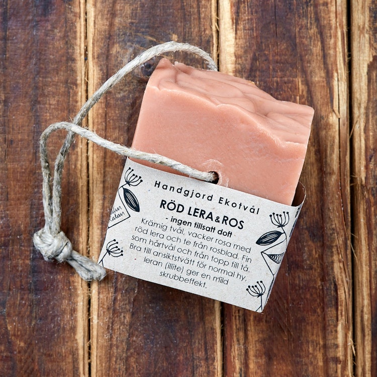Handmade Eco Soap Red Clay & Rose - unscented