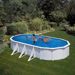 Classic Poolpaket Oval Vit