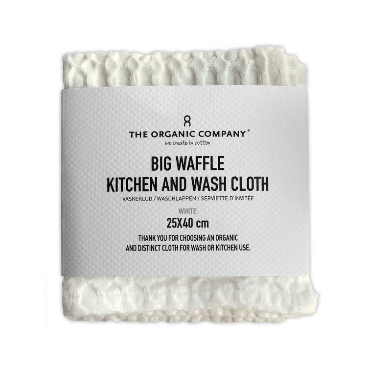 Big Waffle Kitchen and Wash Cloth - Natural White