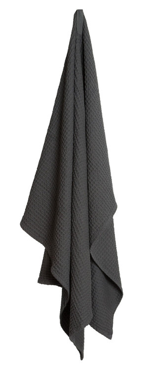 Big Waffle Towel and Blanket - Dark Grey