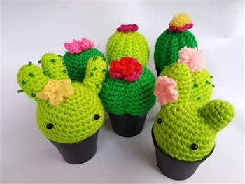 Virkmönster på kaktusar (amigurumi)