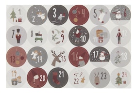 ib Laursen Ark med 24 Julkalender-klistermärken 1-24