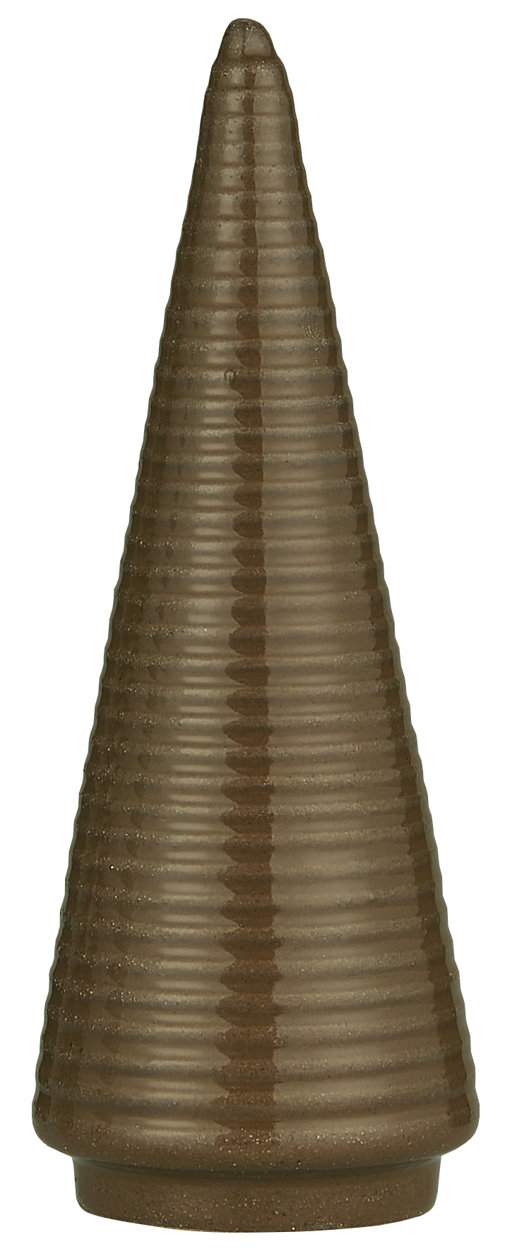 Julgran i porslin  16.5 cm brun