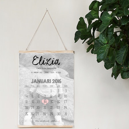 Födelseposter/doptavla/namntavla Kalender