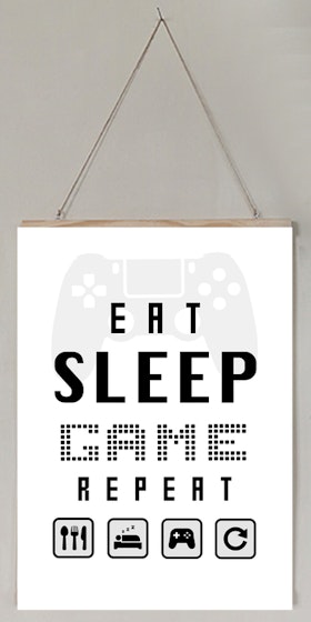 Poster Eat sleep game repeat