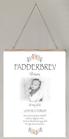 Fadderbrev, dopbrev värdefull