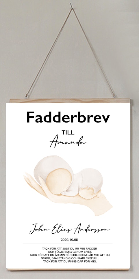 Fadderbrev, Baby in a hand