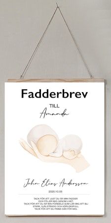 Fadderbrev, Baby in a hand